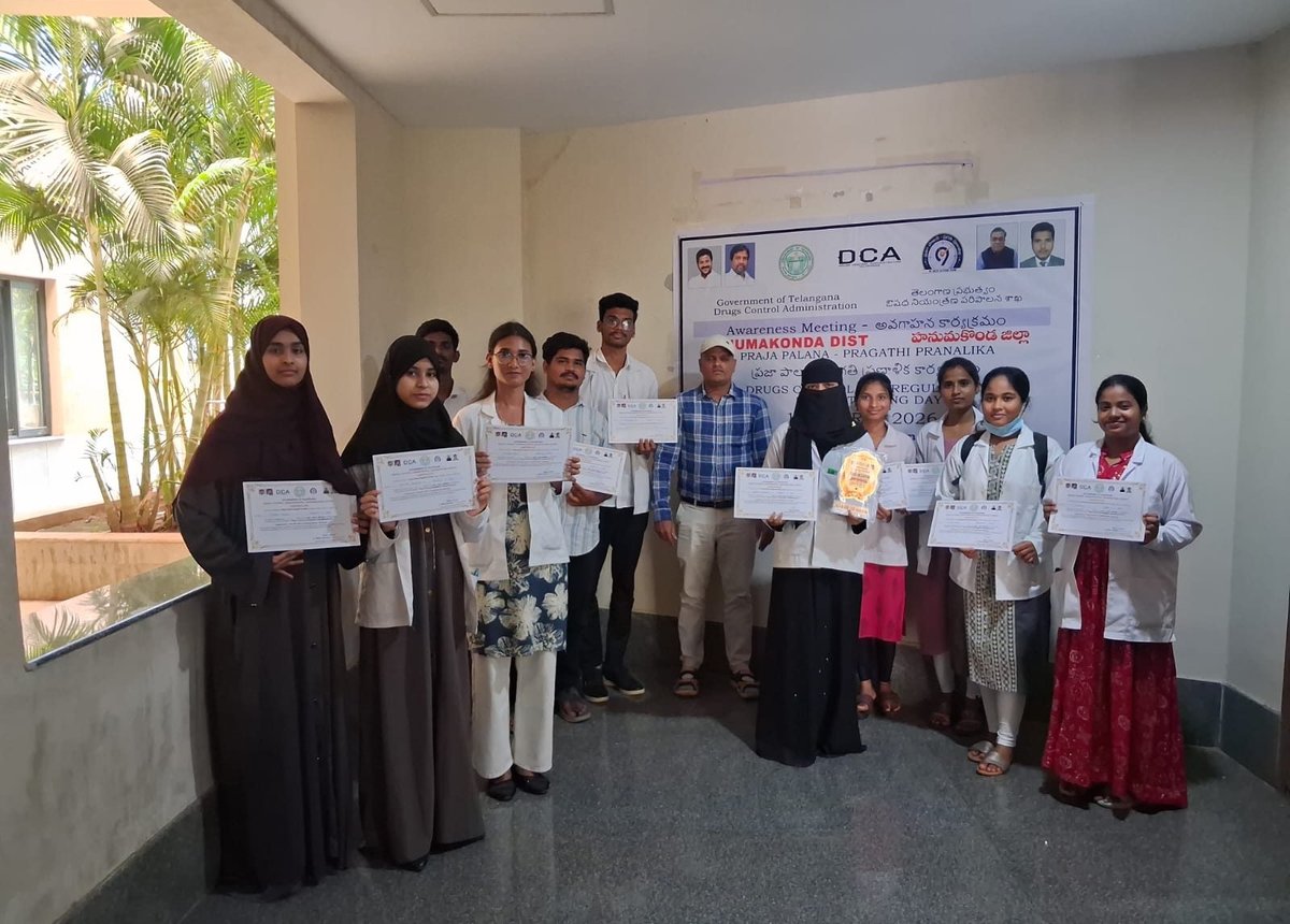 Students running a community health-awareness drive