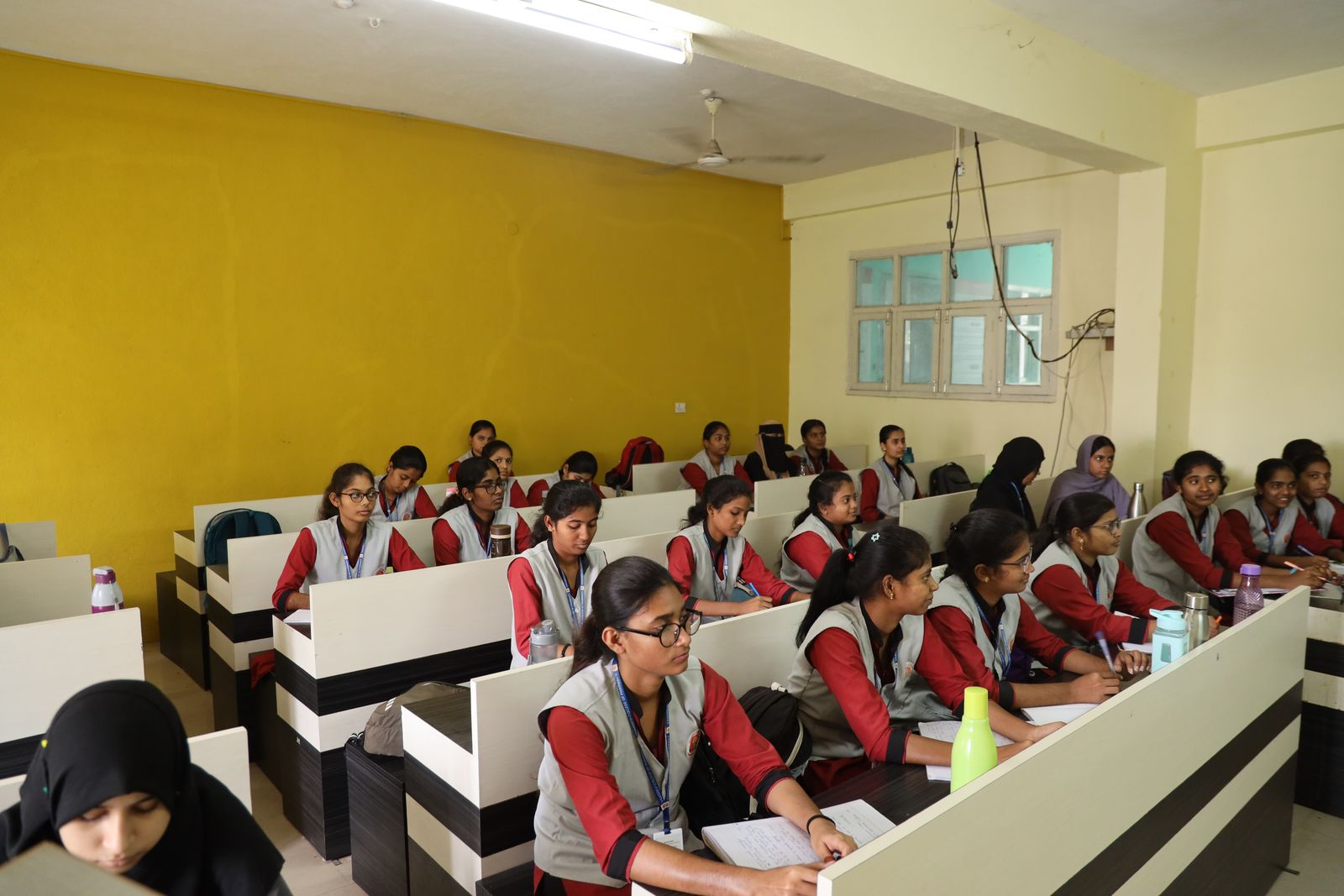 Students in a theory lecture